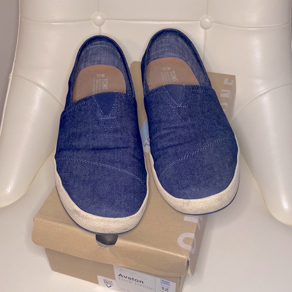 Toms Mens slip On Loafers in Dark Denim